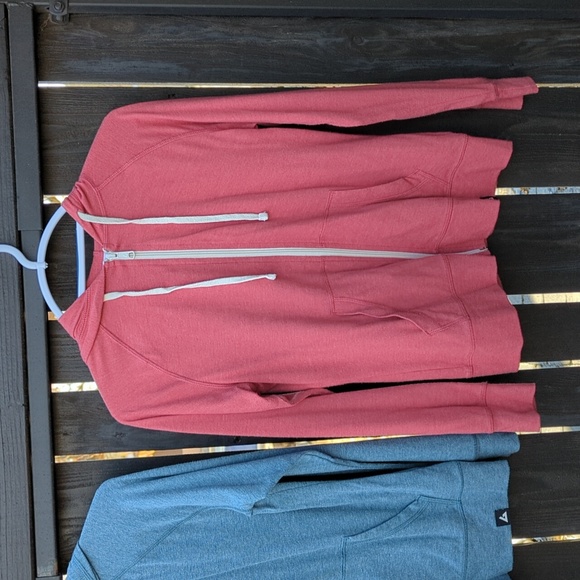 Pair of American Giant Lightweight Full Zip Hoodies - Picture 3 of 4